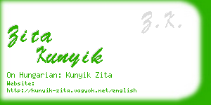 zita kunyik business card